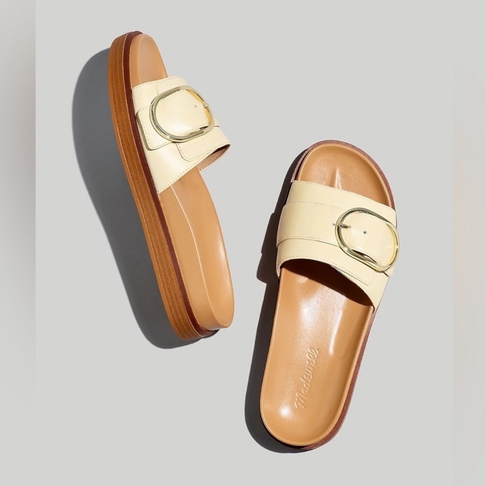 Madewell The Dayna Buckle-Strap Sandals in cream women’s 7